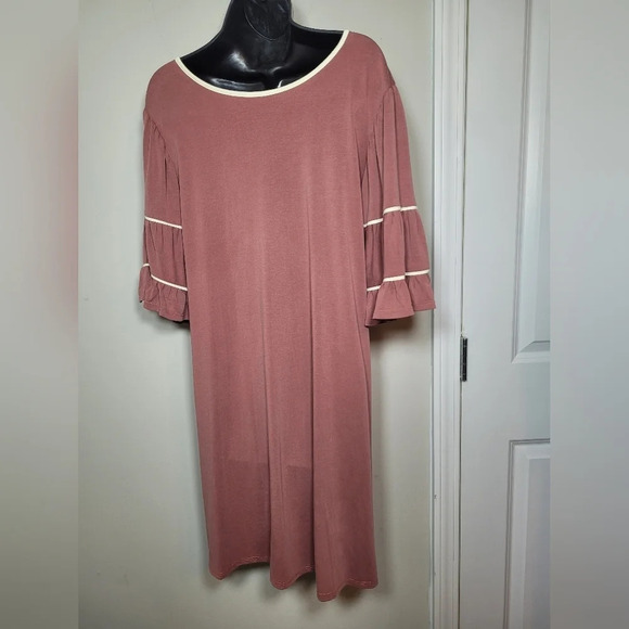 June and Hudson Mauve Summer Dress sz L - Picture 3 of 9